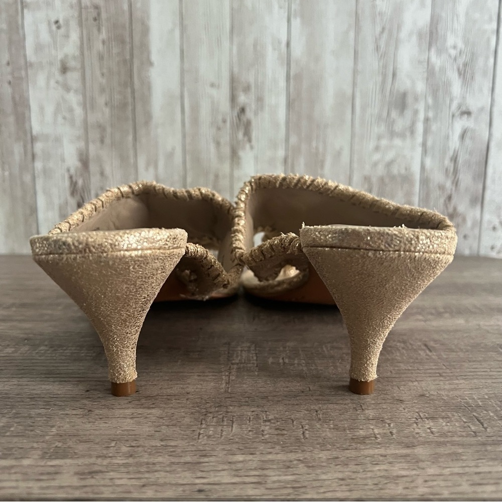 Jack Rogers Gold Maggie Kitten Heels 8.5 - Picture 10 of 10